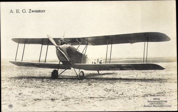 Ak A.E.G. Zweisitzer, Militärflugzeug, Sanke 1048, RPH