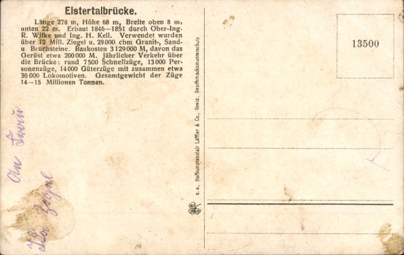 Postcard Jocketa Pöhl in Vogtland, Elstertal Bridge