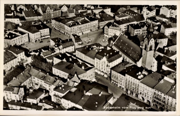 Ak Rosenheim Oberbayern, Fliegeraufnahme