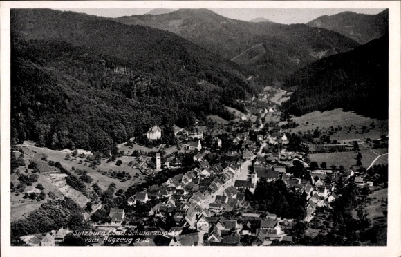 KP Sulzburg w Schwarzwaldzie Markgräflerland Baden, zdjęcie lotnicze