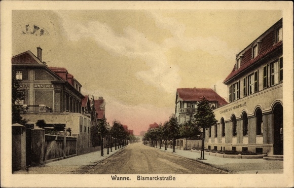 Ak Wanne Eickel Herne im Ruhrgebiet, Bismarckstraße