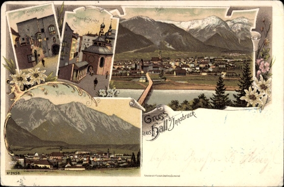 Litho Hall in Tirol, Gesamtansicht, Kirche