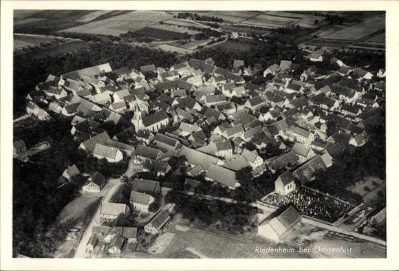 Postcard Riedenheim in Lower Franconia, aerial photograph