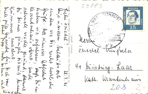 Postcard Wenholthausen Eslohe in Sauerland, general view