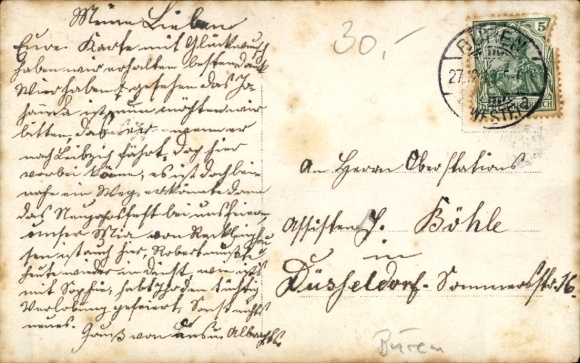 Photo Postcard Büren in Westphalia, residential building, residents at the windows