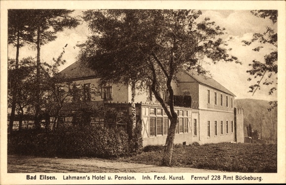 Postcard Bad Eilsen Lower Saxony, Lahmann's Hotel and Pension