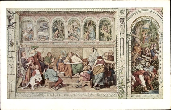 Artist PC Schwind, Moritz von, The fairy tale of the seven ravens, No. I, Brothers Grimm