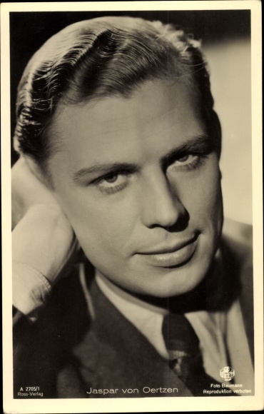 Postcard Actor Jaspar von Oertzen, Portrait, Ross Verlag A 2705/1