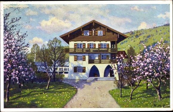 Postwaardekaart Oberammergau, Passiespel 1930, Huis Alois Lang, PP 120 C 106