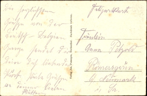 Postcard Herbesthal Lontzen Wallonia Liège, Herbesthal station, Welkenraedt station, bridge