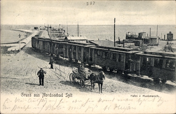 Ak Munkmarsch Sylt in Noord-Friesland, haven