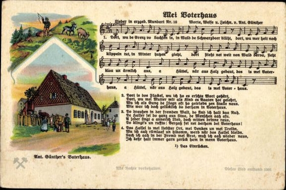 31 individual song cards, Anton Günther