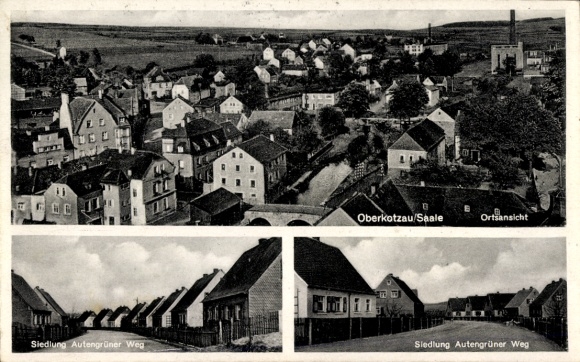 Postcard Oberkotzau an der Saale, general view, settlement Autengrüner Weg