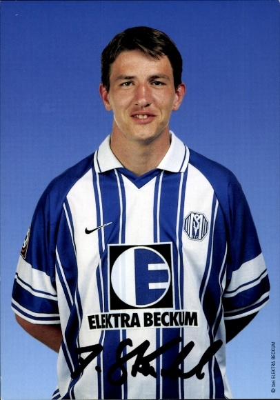 Autogrammkarte Fußballer Daniel Stendel, SV Meppen, Autogramm