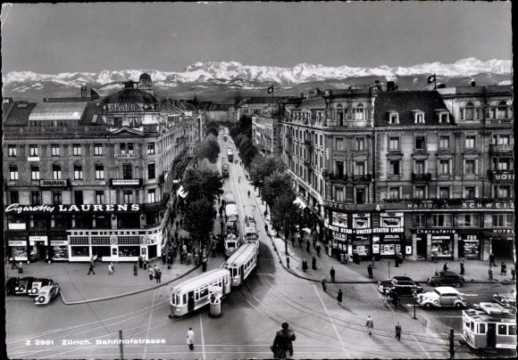 PC Zurich City Switzerland, Bahnhofstrasse, trams