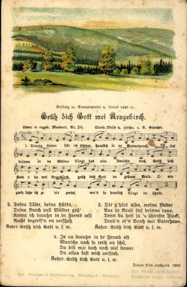 30 individual song cards, Anton Günther