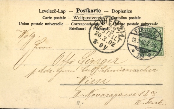 Postcard Our future lies on the water, child as sailor, hot tub as boat