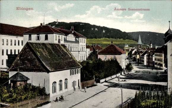Ak Ebingen Albstadt in Württemberg, Äußere Sonnenstraße