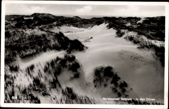 Postcard Baltrum, In the dunes