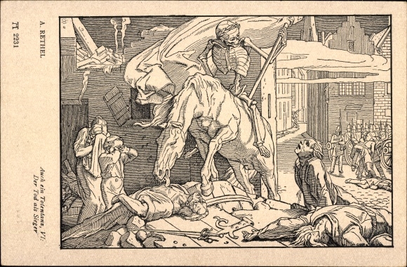 Postcard Dresden Altfranken, Also a Dance of Death VI: Death as Victor