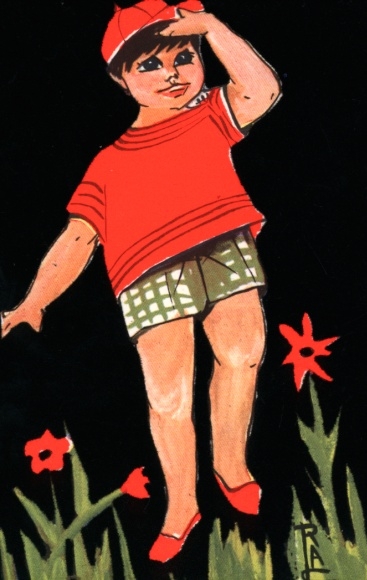 Artist Postcard Junge, Poppies
