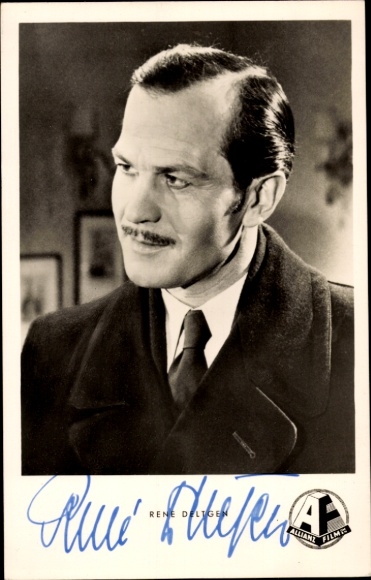 Ak Schauspieler René Deltgen, Portrait, Autogramm