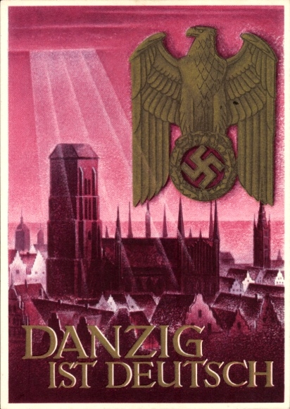 Postal stationery artist Postcard Klein, Gottfried, Danzig is German, WHW