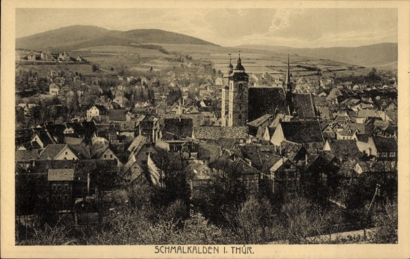 Postcard Schmalkalden in the Thuringian Forest, general view