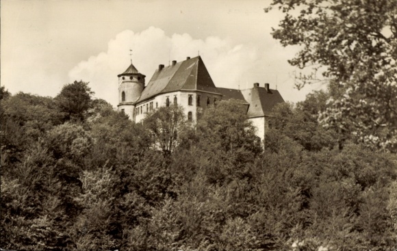 Postcard Bärenstein Altenberg in the Ore Mountains, Bärenstein Castle, NDPF recreation home