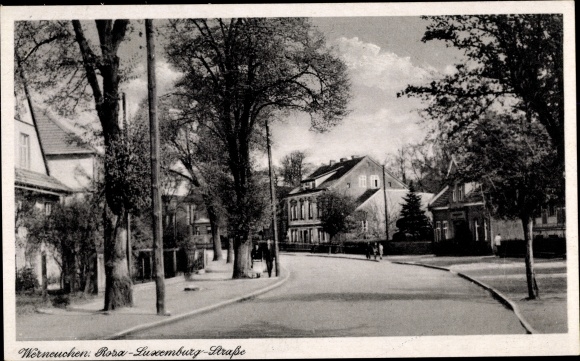 Postcard Werneuchen in the district of Barnim, Rosa-Luxemburg-Strasse