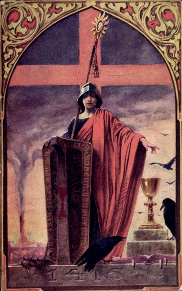 Artist Postcard Kdož Jste boží bojovníci a zákonů jeho, prostež od Boha pomoci a doufejte v něho
