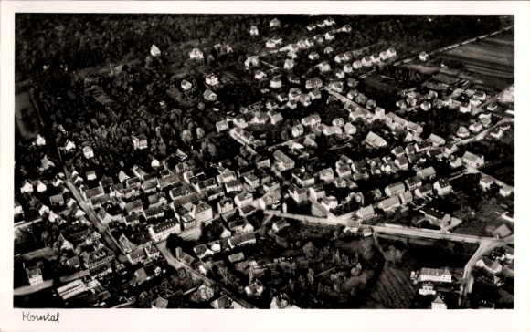 Postcard Korntal in Strohgäu Württemberg, aerial photograph