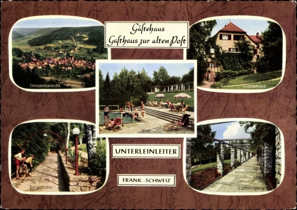 KP Unterleinleiter w Szwajcarii Frankońskiej, Gasthaus zur alten Post, kręgielnia, widok ogólny