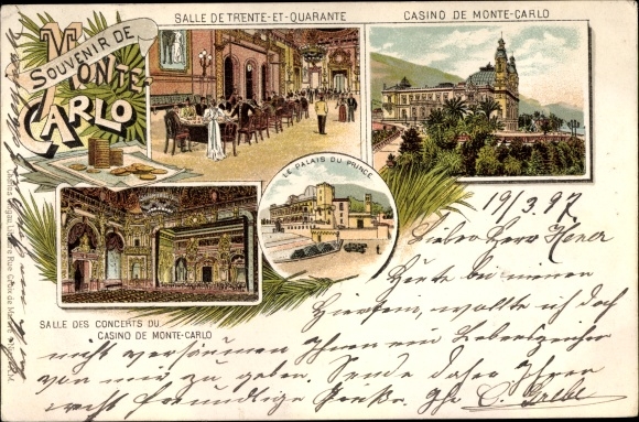 lito Monte Carlo Monako, Casino, Salle de Trente et Quarante, Palais du Prince