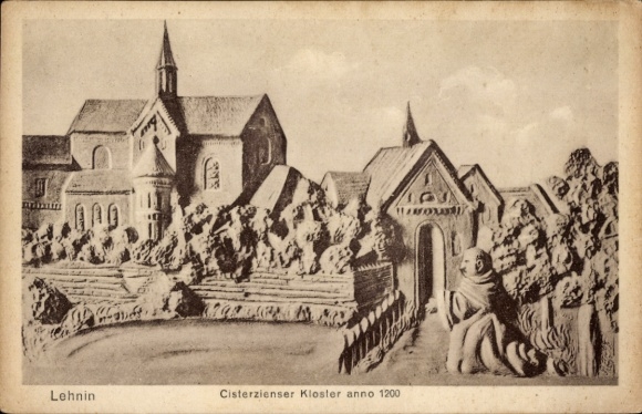 Postcard Kloster Lehnin in der Mark, Cistercian monastery, year 1200, view of the monastery buildings