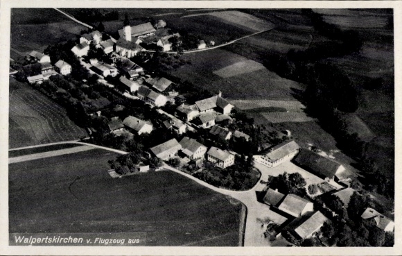 Ak Walpertskirchen Oberbayern, Fliegeraufnahme