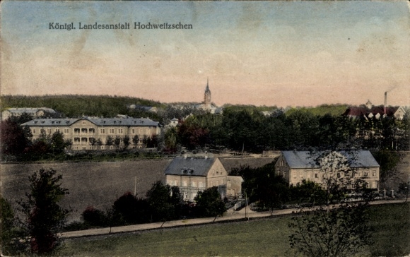 Postcard Hochweitzschen Großweitzschen in Saxony, Hospitals, Royal State Hospital