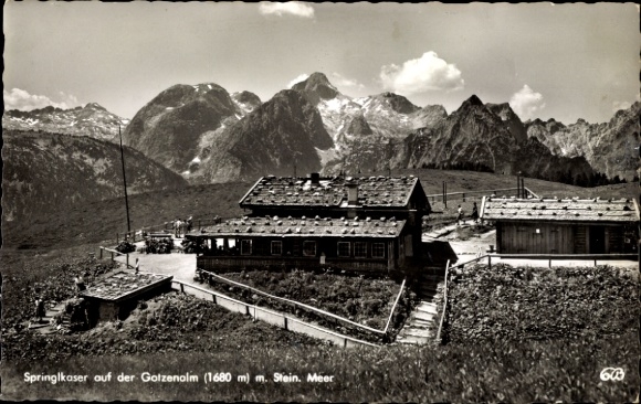 Postcard Berchtesgaden Oberbayern, Gotzenalm, Springlkaser