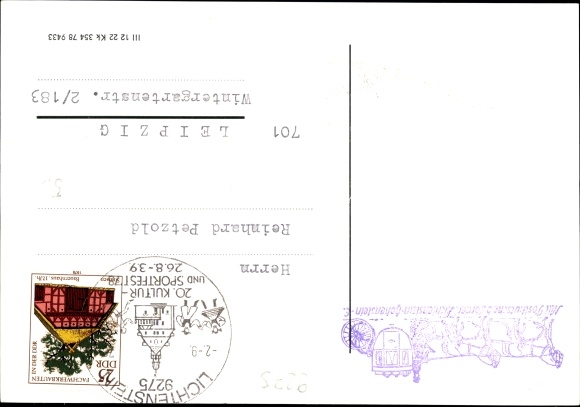 Artist PC Lichtenstein Callnberg, 20th culture and sports festival 1978, coat of arms