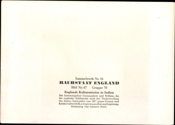 Collective image rapacious state England, England&#39;s cultural mission in India, painter Gustav Dore