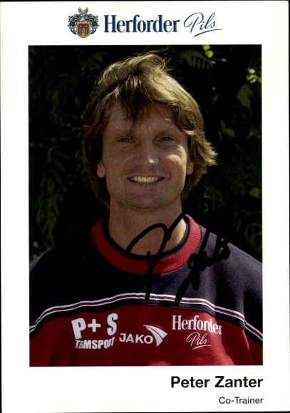 Autogrammkarte Co Trainer Peter Zanter, Preußen Münster, Autogramm