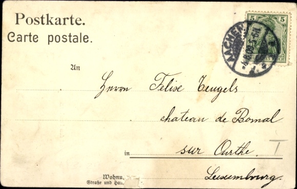 Newspaper Postcard Burtscheid Aachen North Rhine Westphalia, spa and foreign newspaper, Belvedere, Lousberg