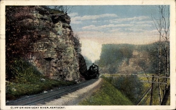Ak Kentucky USA, klif aan de rivier de Kentucky