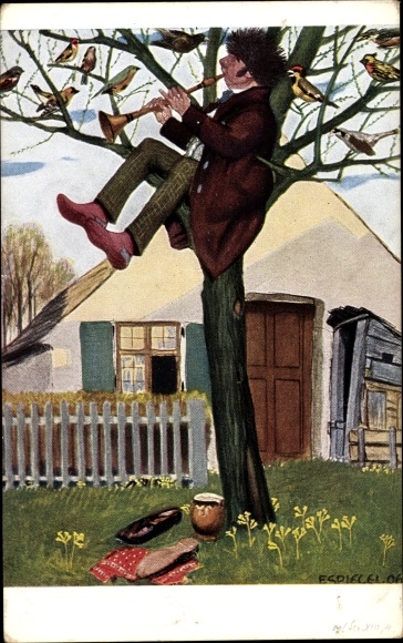 Artist Postcard Spiegel, F., The eccentric