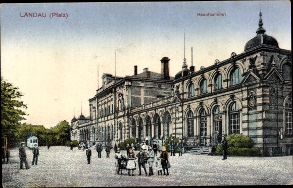 Ak Landau in der Pfalz, Hauptbahnhof