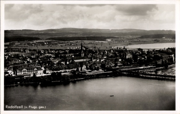 Ak Radolfzell am Bodensee, luchtfoto