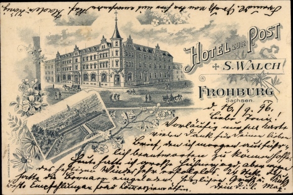 Chromo-Litho Frohburg in Saxony, Hotel zur Post