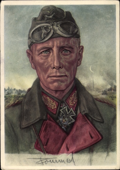 Artist PC Willrich, Wolfgang, Major General Rommel, Knight&#39;s Cross recipient, Panzer Division, VDA 1 9 2