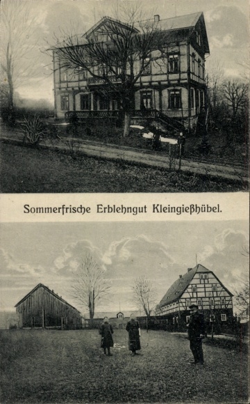 Postcard Kleingießhübel Reinhardtsdorf Schöna Saxon Switzerland, summer resort Erblehngut