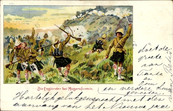 Postcard Boer War, The English in Magersfontein